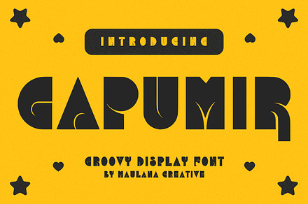 Gapumir Groovy Display Font, a Sans Serif Font by Maulana Creative