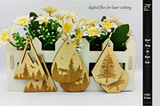 Mountain landscape Svg Earrings, a Graphic by CncCutModel (Thumbnail 1 of 4)