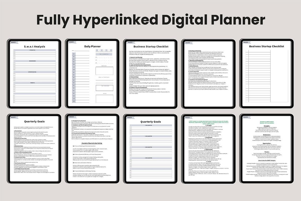 2025 Digital Business Workbook Canva, a Stationery Template by Designmela01 (Photo 2 of 8)