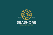 Wave Ocean Seashore Beach Logo Badge, a Branding & Logo Template by Signatoro (Thumbnail 2 of 3)