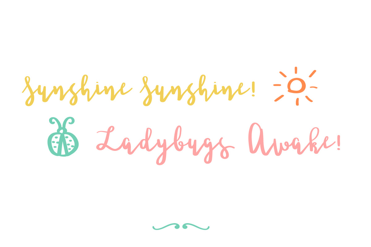 Ladybugs Script Font preview 2
