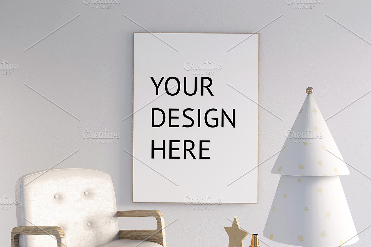 Modern Christmas interior., a Print Template by ChromiumHeart (Photo 14 of 21)