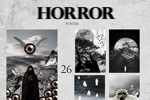 Horror Collage. Halloween Collection