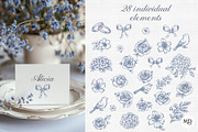 Blue Baroque Chinoiserie Collection, a Decorative Illustration by marie dricot (Thumbnail 6 of 9)