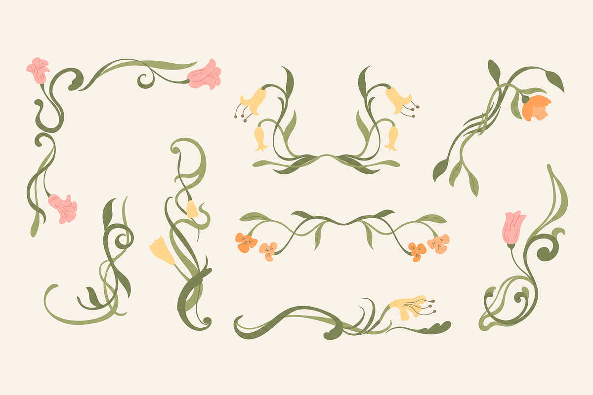 Art Nouveau Frames & Ornaments, a Decorative Illustration by Anna Studio (Photo 9 of 12)