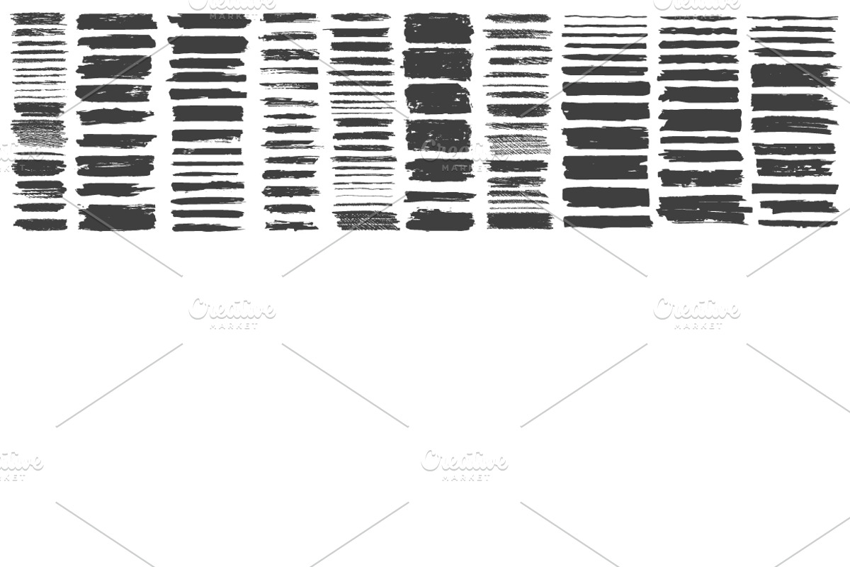 Big Grunge Brush Set, a Texture Graphic by AlexMstudio