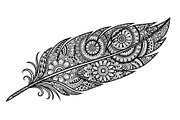 Ornamental Feather SVG Bundle, an Illustration by yasushie (Thumbnail 22 of 31)