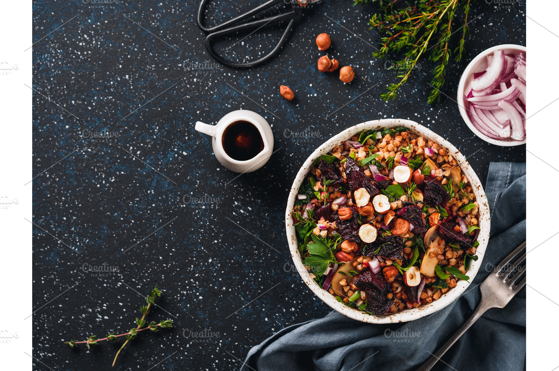 Warm buckwheat and beetroot salad, a Food & Drink Photo by Fascinadora