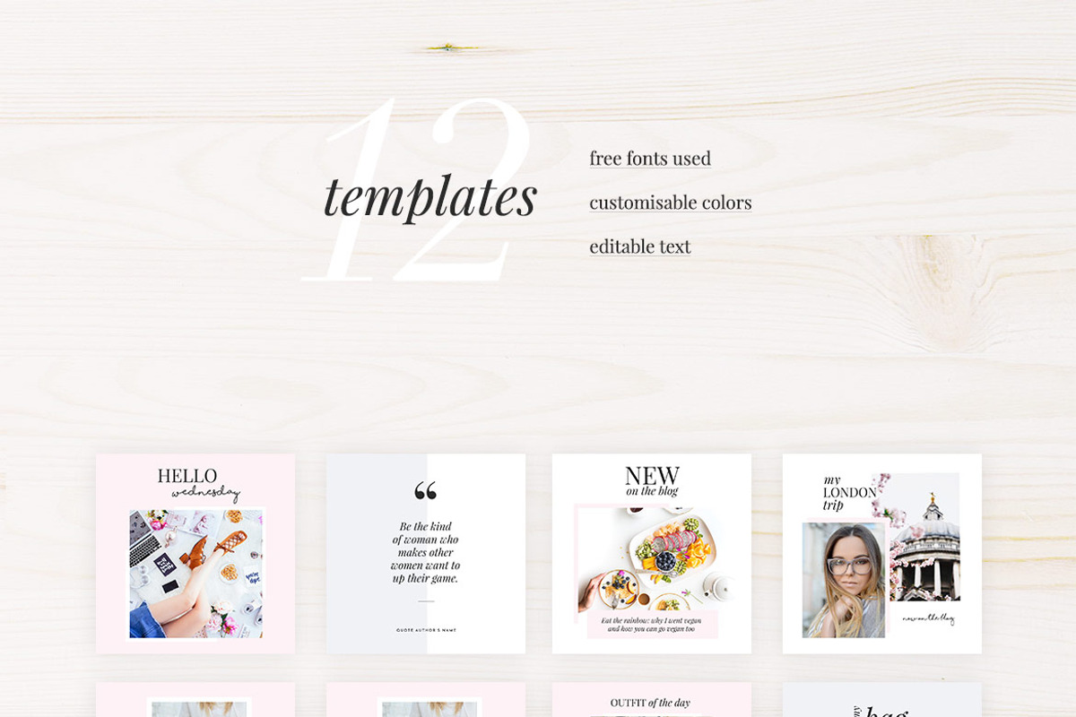 Instagram Posts Pack, a Social Media Template by AdoredDesigns.com (Photo 5 of 5)