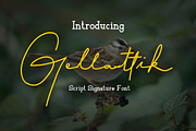 Gellattik - Script Signature Font, a Script Font by Anomali Creatype (Thumbnail 1 of 6)
