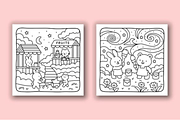 Dreamy Fuzzy Cute Coloring Pages, a Decorative Illustration by Ink Gallery (Thumbnail 2 of 4)