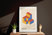 3D Geometry Printable Wall Art Set, a Background Graphic by C Design Studio (Thumbnail 6 of 28)