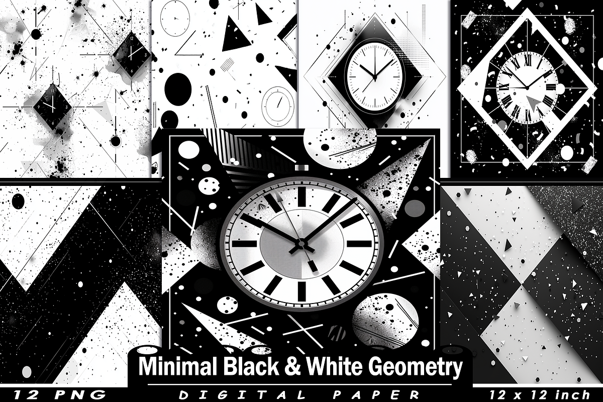 Minimal New Year Geometry & Confetti, a Background Graphic by Printable Treasure (Photo 1 of 3)