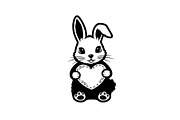 Cute Bunny Love Silhouette Icons, an Illustration by Creativeshirt (Thumbnail 29 of 51)