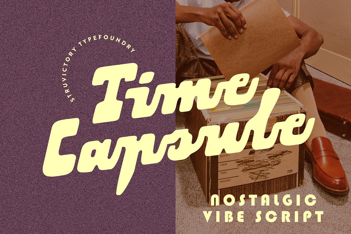 Time Capsule Nostalgic Autumn Script, a Script Font by Struvictory.art (Photo 1 of 9)