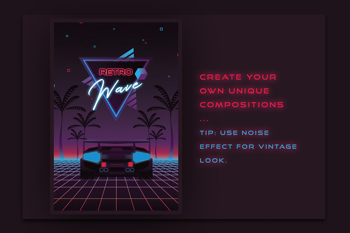 1980s Synthwave Toolkit, an Illustration by Polar Vectors (Photo 14 of 18)