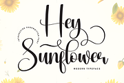 Hey Sunflower | Script Font, a Handwritten Font by Scratchones (Thumbnail 1 of 9)