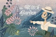 Witch Garden. Clipart set, an Illustration by Dinkoobraz (Thumbnail 1 of 10)