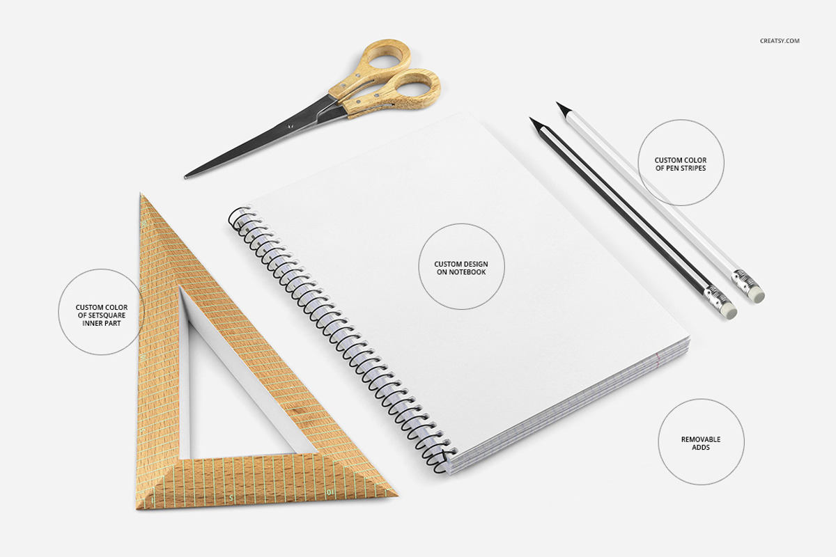 Notebook 2 Mockup Set, a Print Template by creatsy4 (Photo 6 of 9)