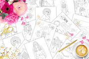 Coloring Book Summer 1, a Person Illustration by GlamArtZhanna (Thumbnail 1 of 8)