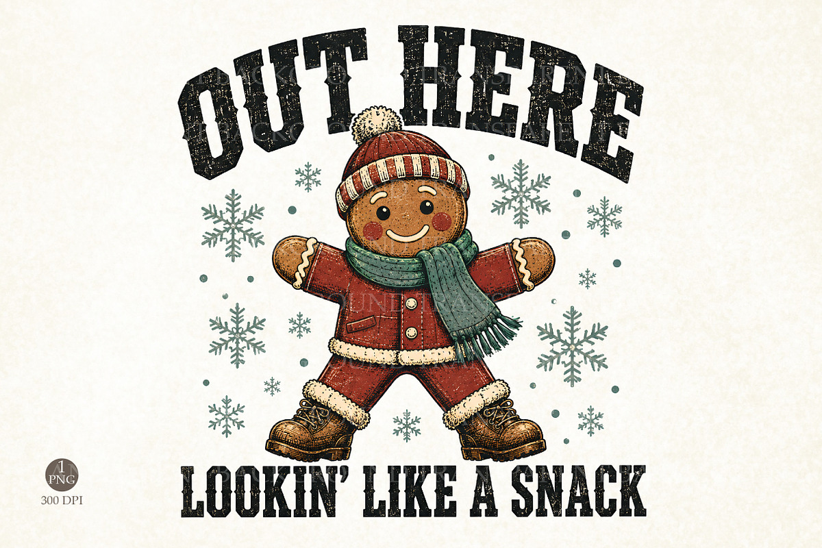 Funny Christmas t-shirt design Png, a Seasonal Illustration by Libby Wishes (Photo 1 of 4)