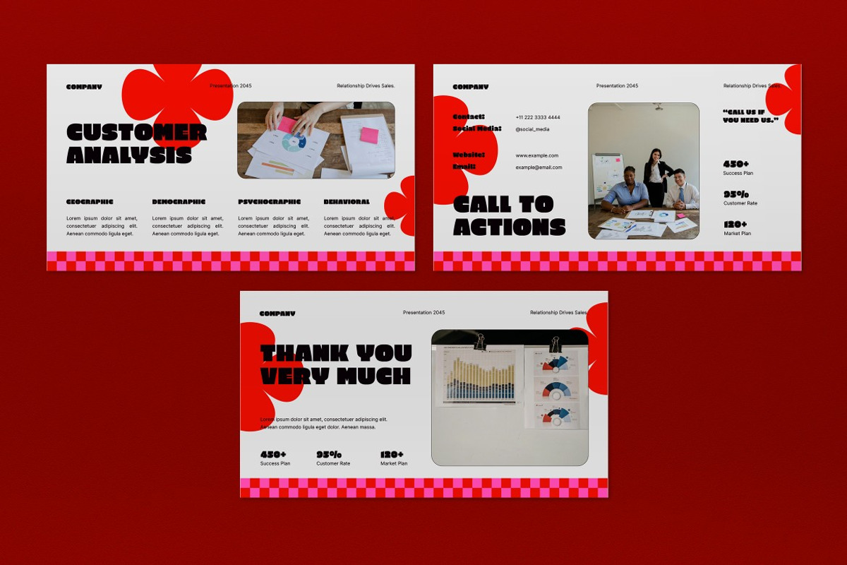 Grey Red Sales Strategy Plan PPT, a Presentation Template by graphicook (Photo 5 of 5)