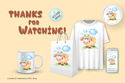 Cute Cartoon sheep. Tshirt, PNG., an Animal Illustration by KENO Mascots (Thumbnail 4 of 4)