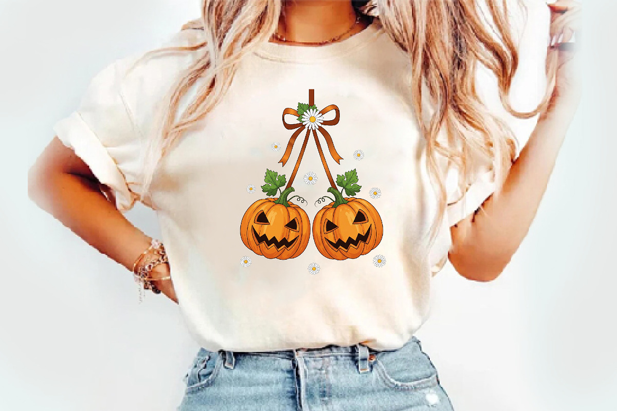 Pumpkin Cherries Fall Halloween Png, an Illustration by Watercolor design (Photo 2 of 3)