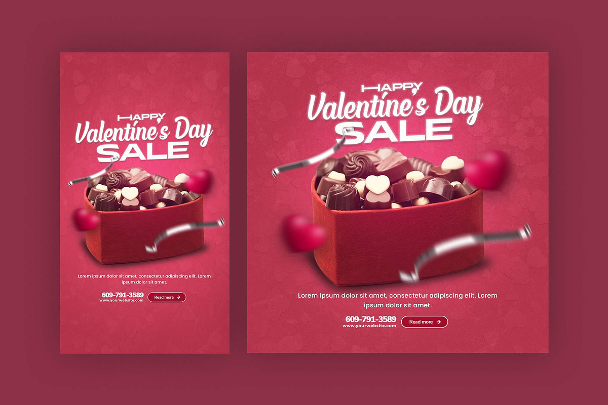 Valentine's Day Instagram Package, a Social Media Template by Saman Osama (Photo 1 of 3)