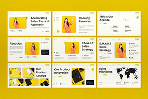 Yellow Sales Strategy Plan Keynote