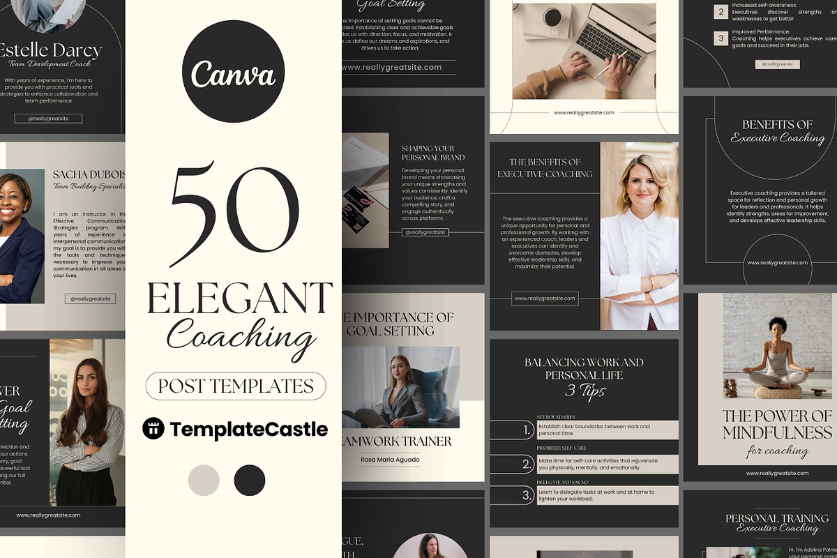50 Coaching Post Canva Templates, a Templates & Theme by ...