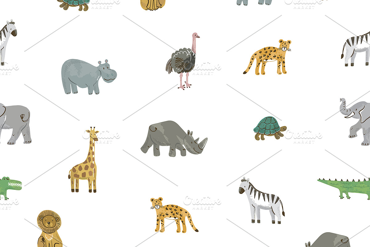 Cute Safari Animals Clipart, an Animal Illustration by GooseFrol (Photo 5 of 14)