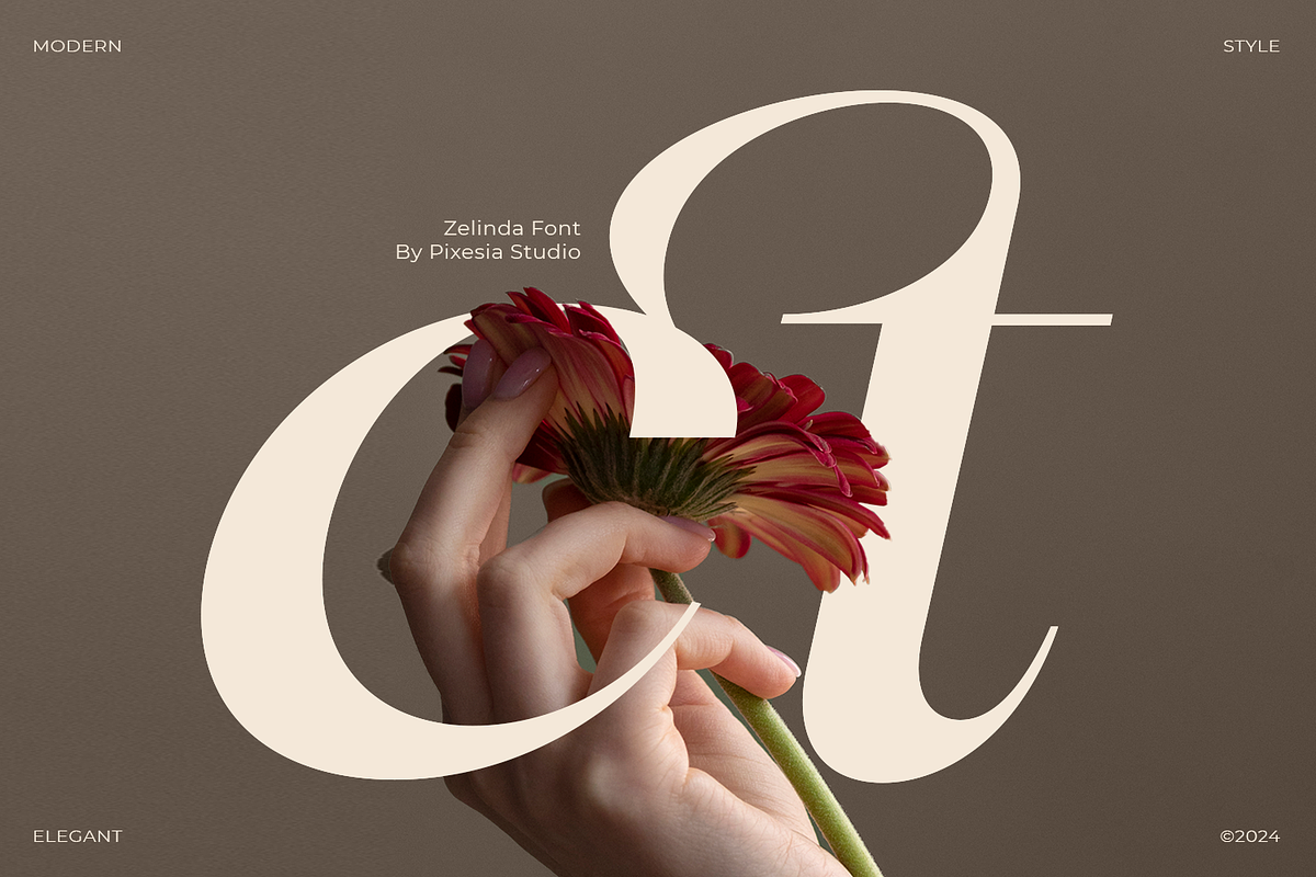 Zelinda - Modern Elegant Serif Font, a Serif Font by Pixesia Studio (Photo 6 of 10)