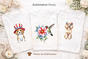 Patriotic Watercolor Animals, an Illustration by Artnoy (Thumbnail 5 of 8)