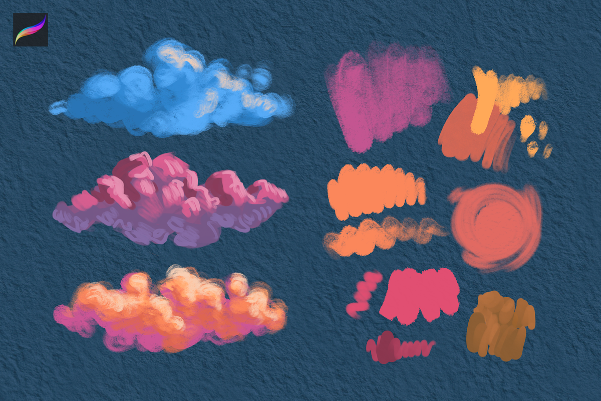 Gouache Texture Procreate Brush Set, a Brush Add-On by Moon House Shop (Photo 3 of 5)