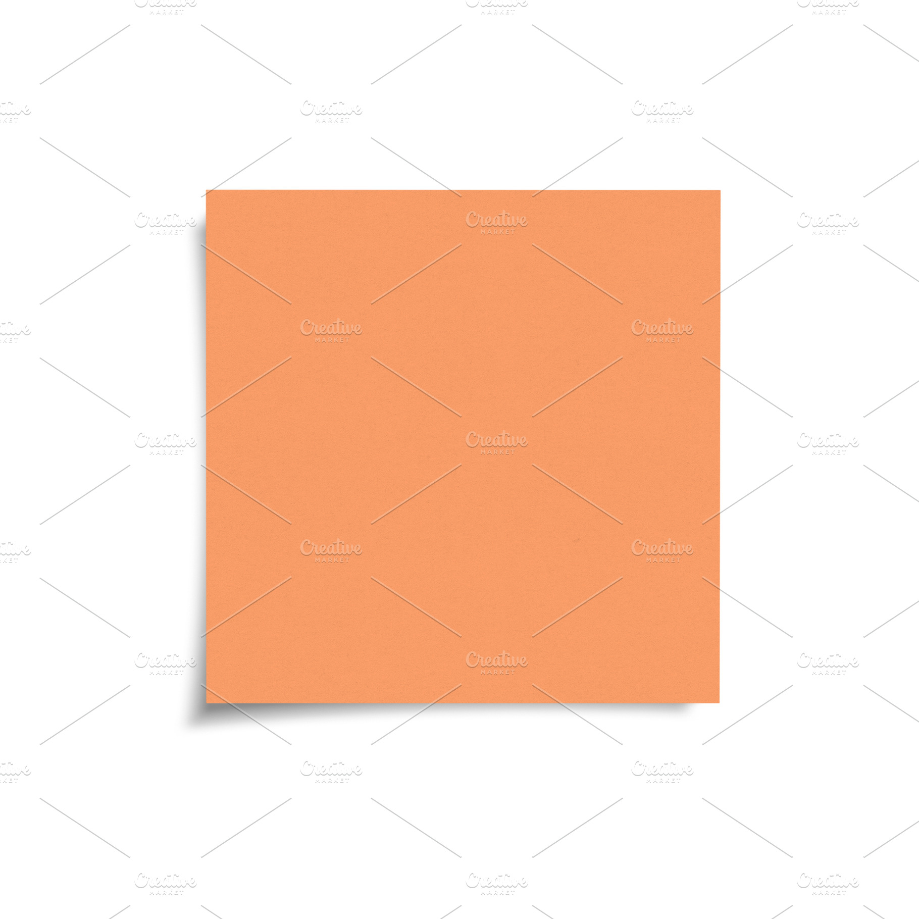 Orange color sticky note with shadow, an Abstract Photo by BOOCYS