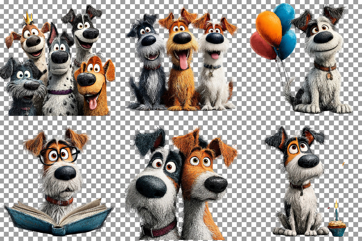 Whimsical Quirky Dogs Clipart, an Illustration by Sublimation Artist (Photo 3 of 7)