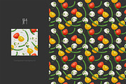 Tomatoes Vector Patterns, a Food Illustration by AKOMIX (Thumbnail 5 of 6)