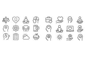 Symbols of mental health awareness, an Illustration by ZinetroN