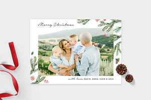 Christmas Photo Card Template -CD081