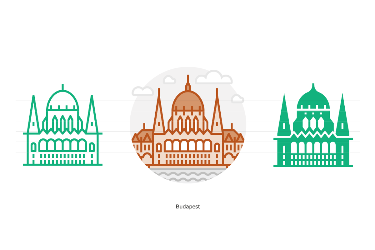 European Capitals – Landmark Icons, an Outline Icon by Jozsef Balazs-Hegedus (Photo 5 of 7)