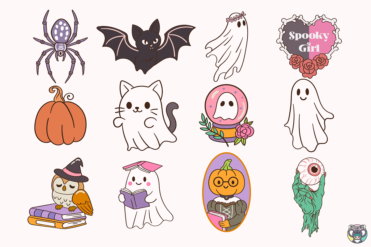 Halloween Cute Spooky Bundle Png Svg, an Object Graphic by HeyLenaArts (Photo 6 of 11)