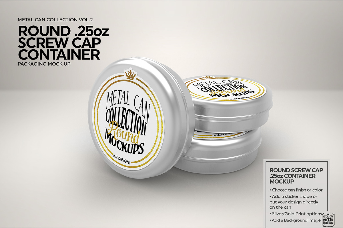 Vol2. Metal Can Mockup Collection, a Cups & Container Mockup by INCDesign (Photo 2 of 23)