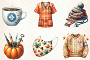 Nurse Fall Autumn Clipart, an Illustration by Rose Art (Thumbnail 3 of 4)