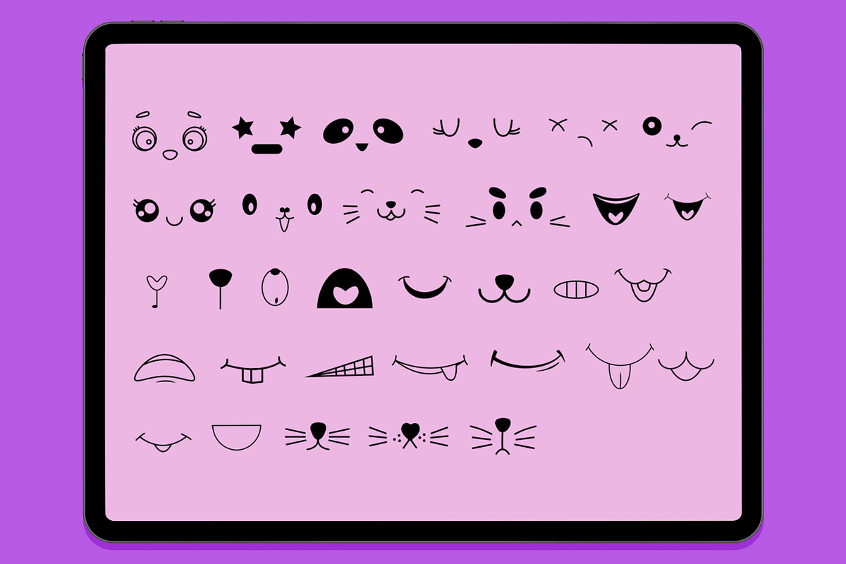 Procreate Kawaii Maker Stamp brushes, a Brush Add-On by Julia Right Studio (Photo 3 of 5)