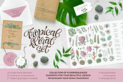 Tropical floral set | 105 elements!, an Object Illustration by bariskina (Thumbnail 1 of 14)
