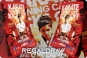 Karate Sport Event Flyer, a Flyer Template by regalDRAW
