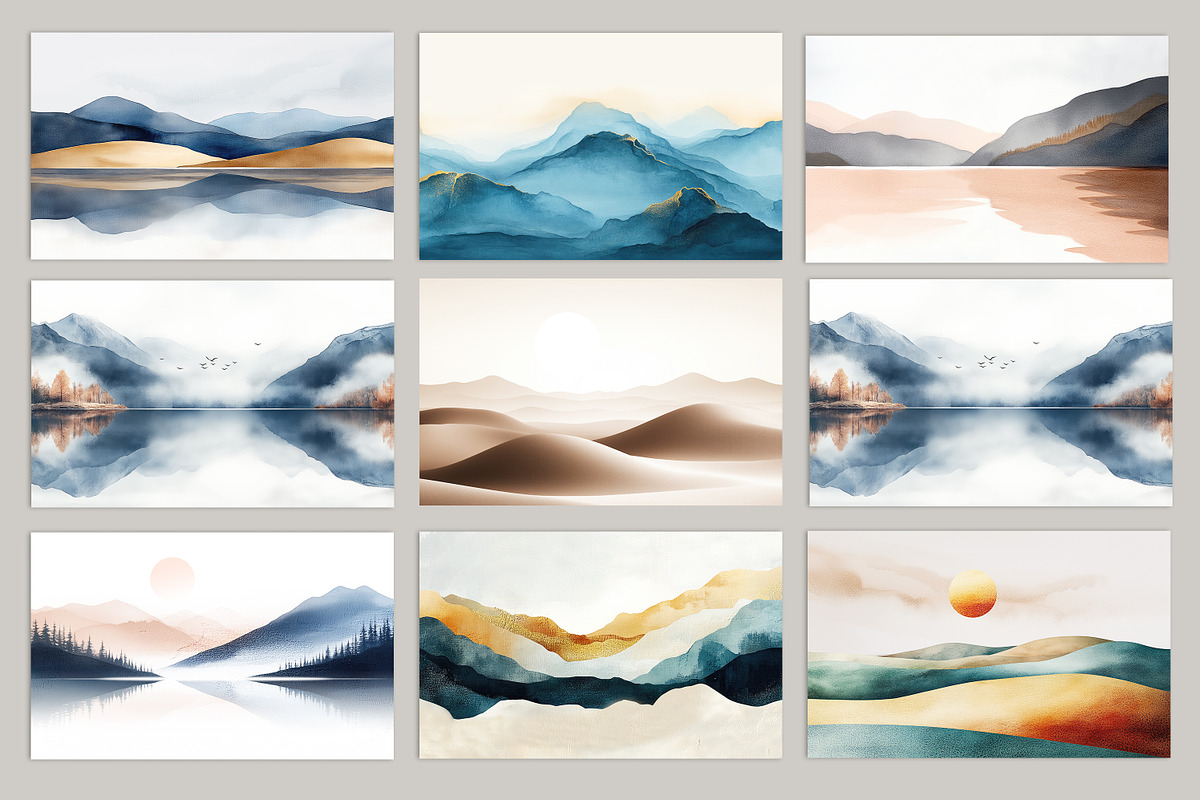 Abstract landscape oil painting art, a Decorative Illustration by fei long (Photo 8 of 10)