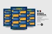 Events Schedule Flyer Template, a Flyer Template by Aam360 (Thumbnail 1 of 3)