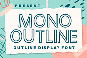 MONO OUTLINE, a Handwritten Font by Fourteen Letter (Thumbnail 1 of 9)